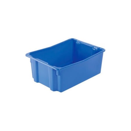 Storage Container, 26 in L x 18-3/4 in W x 10 in H, Blue, Polyethylene, 5 PK